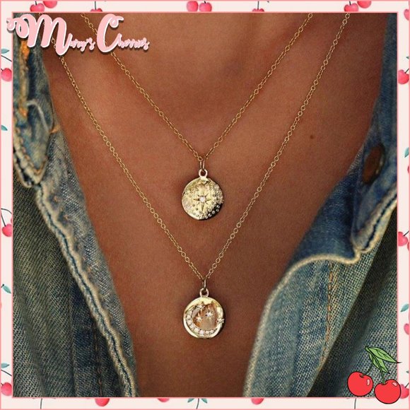 Mary's Cherries Boutique Jewelry - 😱LAST ONE 🍒 LUNA 🌙 Layered Coin Necklace